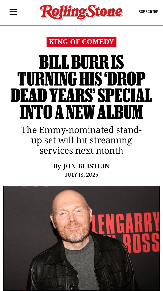 allthingscomedy's tweet image. Drop Dead Years The Album coming soon! @billburr rollingstone.com/tv-movies/tv-m…