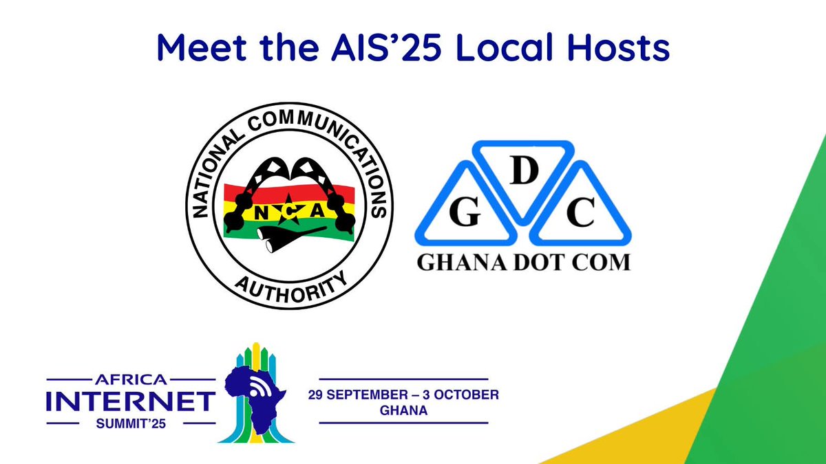 Ghana Dot Com Ltd (@ghanadotcomltd) on Twitter photo Africa Internet Summit is coming to #Accra!
📅 Sept 29 – Oct 3, 2025
📍 Hosted by <a href="/GhanaDotCom/">GhanaDotCom</a> + <a href="/NCAGhana/">NCA Ghana</a>
🔖 Early bird accommodation deals! reservations.travelclick.com/113778?groupID…
Be where the digital transformation begins!
#AIS25 #AfricaInternetSummit #TechAfrica #Accra2025 #DigitalGhan Africa Internet Summit is coming to #Accra!
📅 Sept 29 – Oct 3, 2025
📍 Hosted by <a href="/GhanaDotCom/">GhanaDotCom</a> + <a href="/NCAGhana/">NCA Ghana</a>
🔖 Early bird accommodation deals! reservations.travelclick.com/113778?groupID…
Be where the digital transformation begins!
#AIS25 #AfricaInternetSummit #TechAfrica #Accra2025 #DigitalGhan