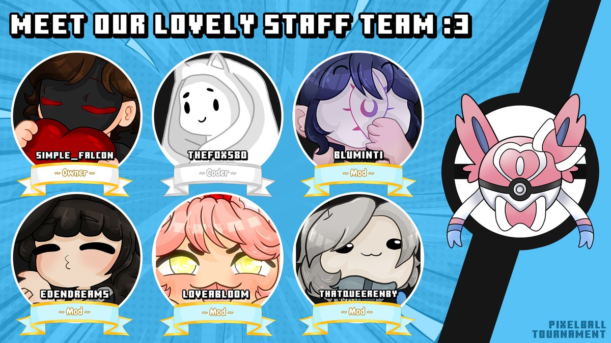 simple_falcon's tweet image. MEET THE STAFF TEAM
@TheFox580
@Bluminti
@DreamboyEden
@loveabloom
@ThatQueerEnby
All lil peeps are commissioned from @PercyEverett_