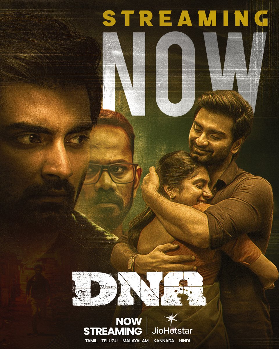 Some puzzles break the mind 🧩 Some truths break the heart 💔

▶️ hotstar.com/in/movies/dna/…

#DNA Now Streaming on JioHotstar ✨

#DNA #DNANowStreaming #DNAonJioHotstar #JioHotstarTamil

#DNAMovie <a href="/Atharvaamurali/">Atharvaa</a> #NimishaSajayan #NelsonVenkatesan 
<a href="/Olympiamovis/">Olympia Movies</a> @Ambethkumarmla