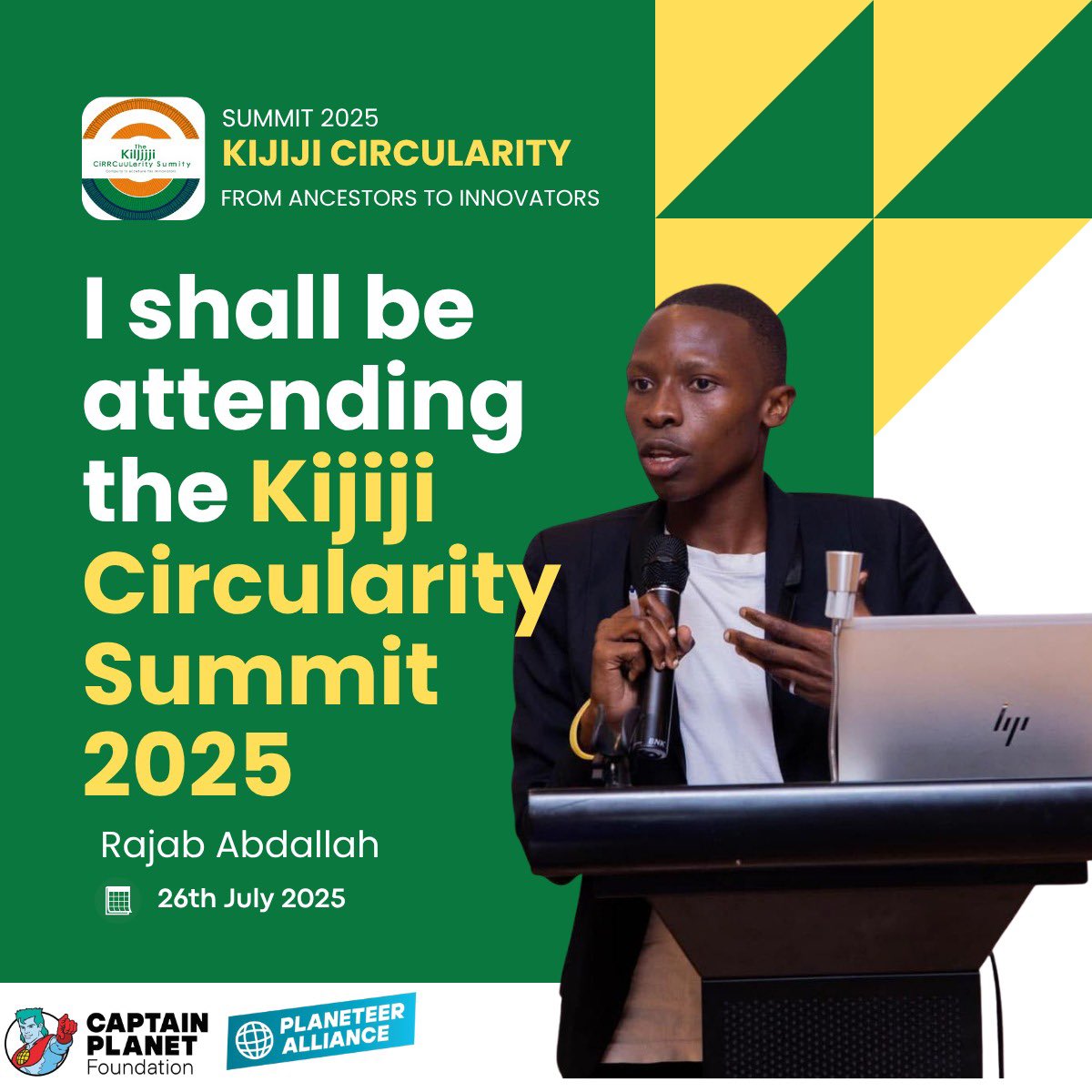 8Days to go
They planted trees; we plant ideas. From ancestral practices to modern innovation, climate justice must grow. <a href="/captainplanetfd/">Captain Planet Fdn</a> #kijijicircularitysummit
#FromancestertoInnovation #YouthForClimate