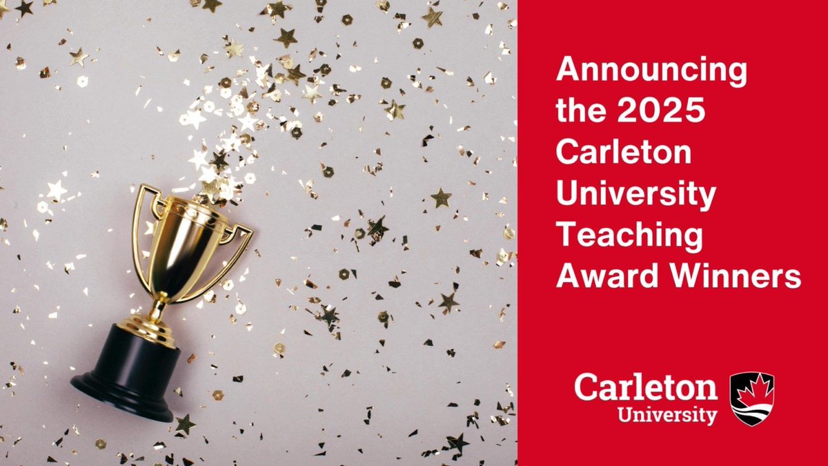 Carleton University Teaching & Learning Services (@cu_teaching) on Twitter photo Congratulations to the 11 outstanding <a href="/Carleton_U/">Carleton University</a> educators who have just received 2025 Carleton University Teaching Awards! Find out who won here: buff.ly/oM5gv4i Congratulations to the 11 outstanding <a href="/Carleton_U/">Carleton University</a> educators who have just received 2025 Carleton University Teaching Awards! Find out who won here: buff.ly/oM5gv4i