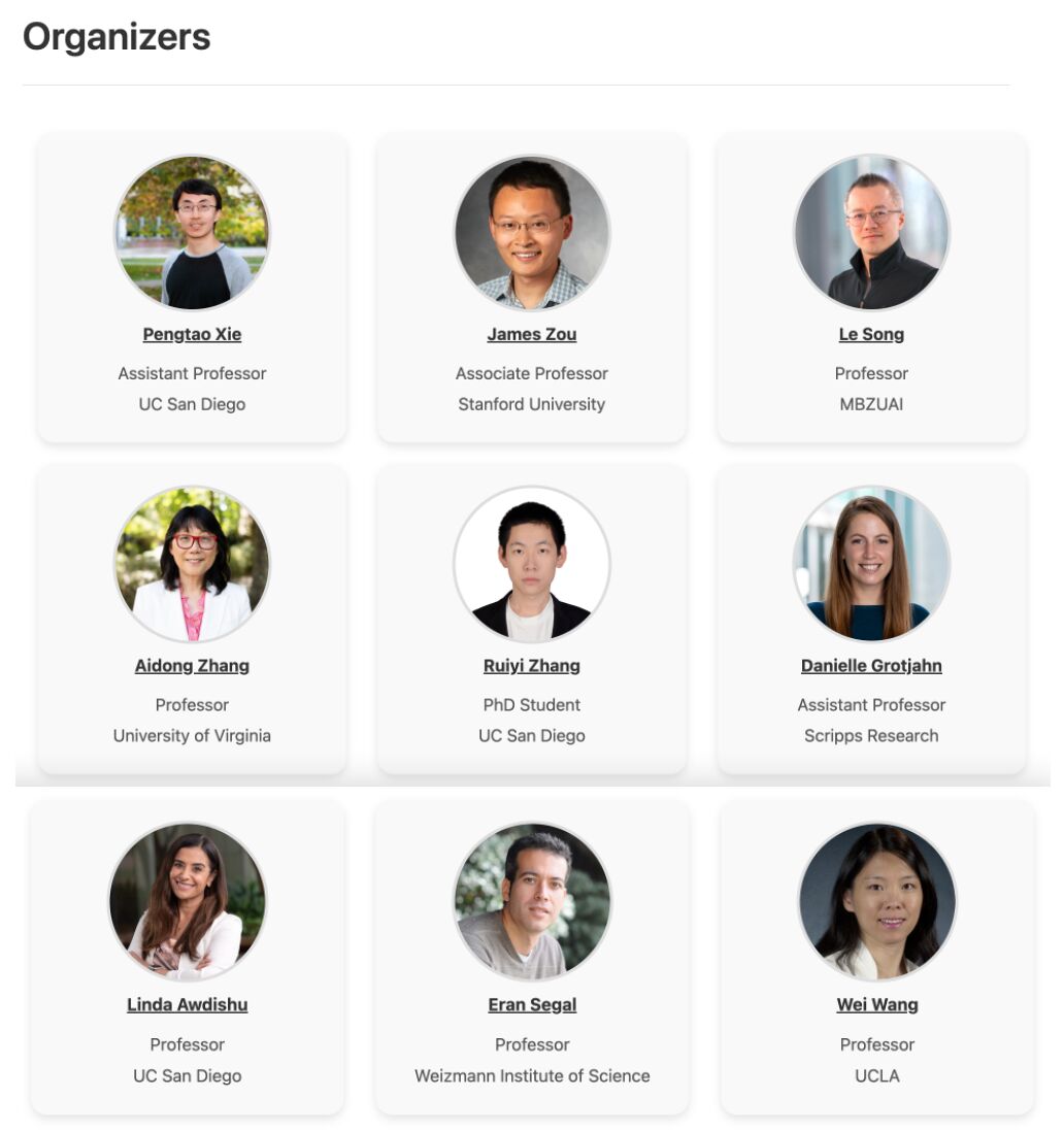 cmuptx's tweet image. If you are at ICML2025, welcome to attend our workshop "Multi-modal Foundation Models and Large Language Models for Life Sciences" tomorrow (Jul 19 Saturday).
The workshop features a stellar lineup of invited speakers, including Valentina Boeva @val_boeva, Manolis Kellis…
