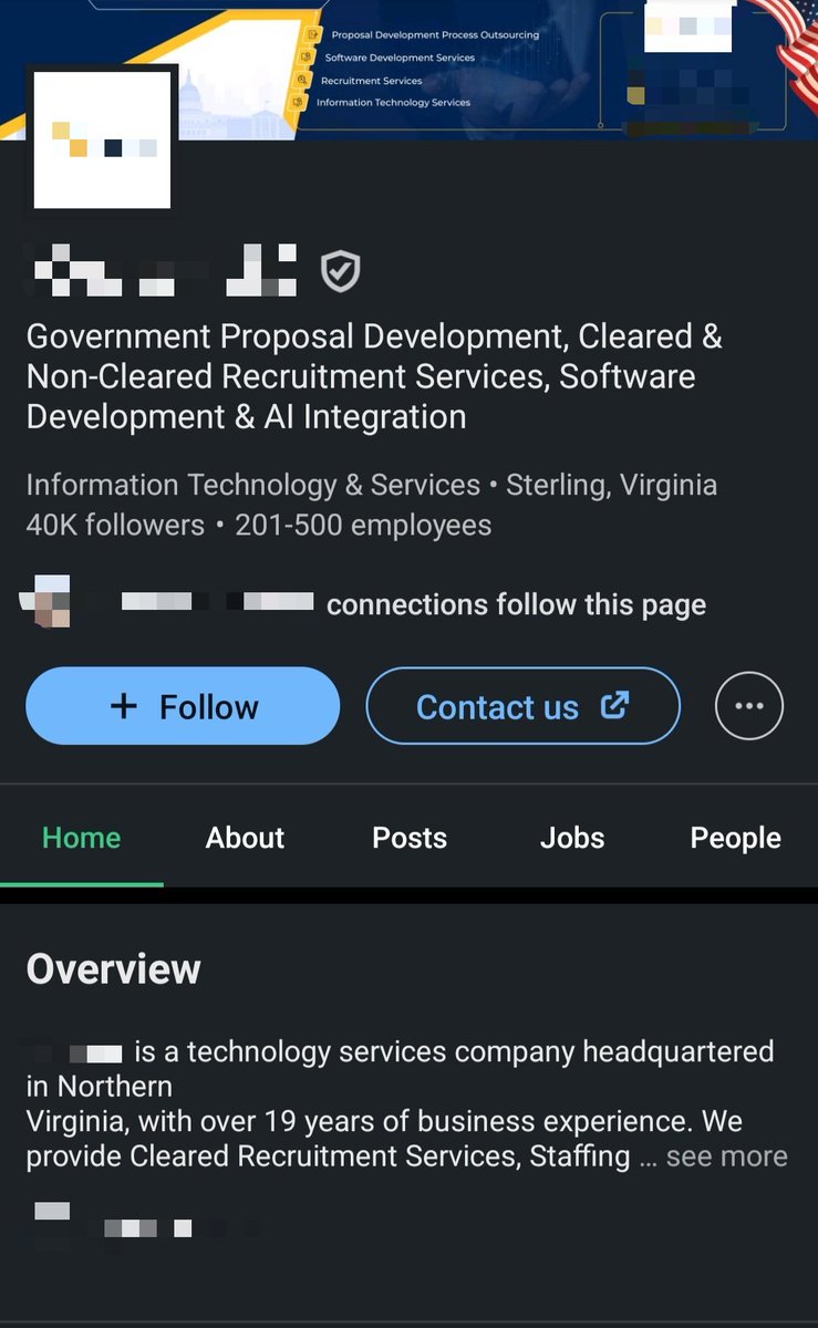 YukonK9's tweet image. I'm sorry, why do we have U.S. TS/SCI clearance recruiting federal contractor firms with employees working remotely from a foreign country? How is this allowed????