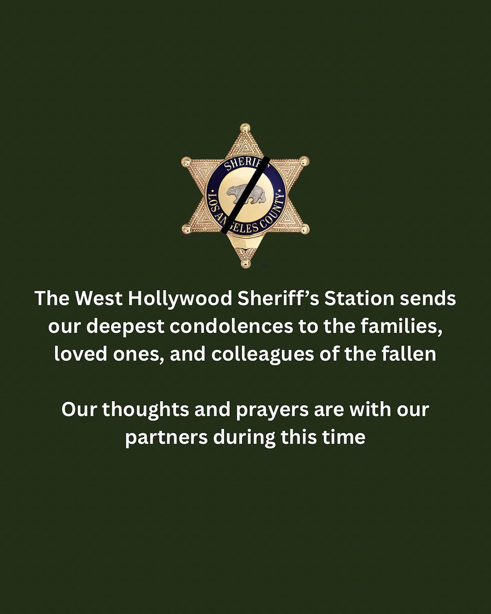 We are here, we are hurting with you. To our partners across the county and the families of the fallen, our thoughts and prayers are with all of you💙