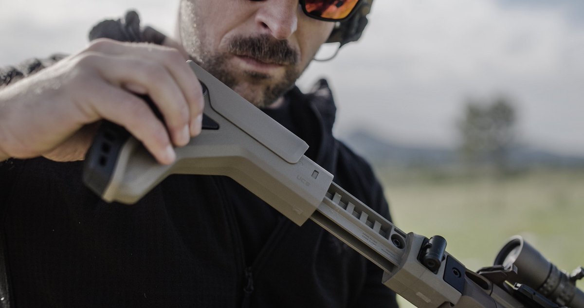 Magpul's tweet image. Our All-New UCS Stock is here: bit.ly/3Ghm1bN
