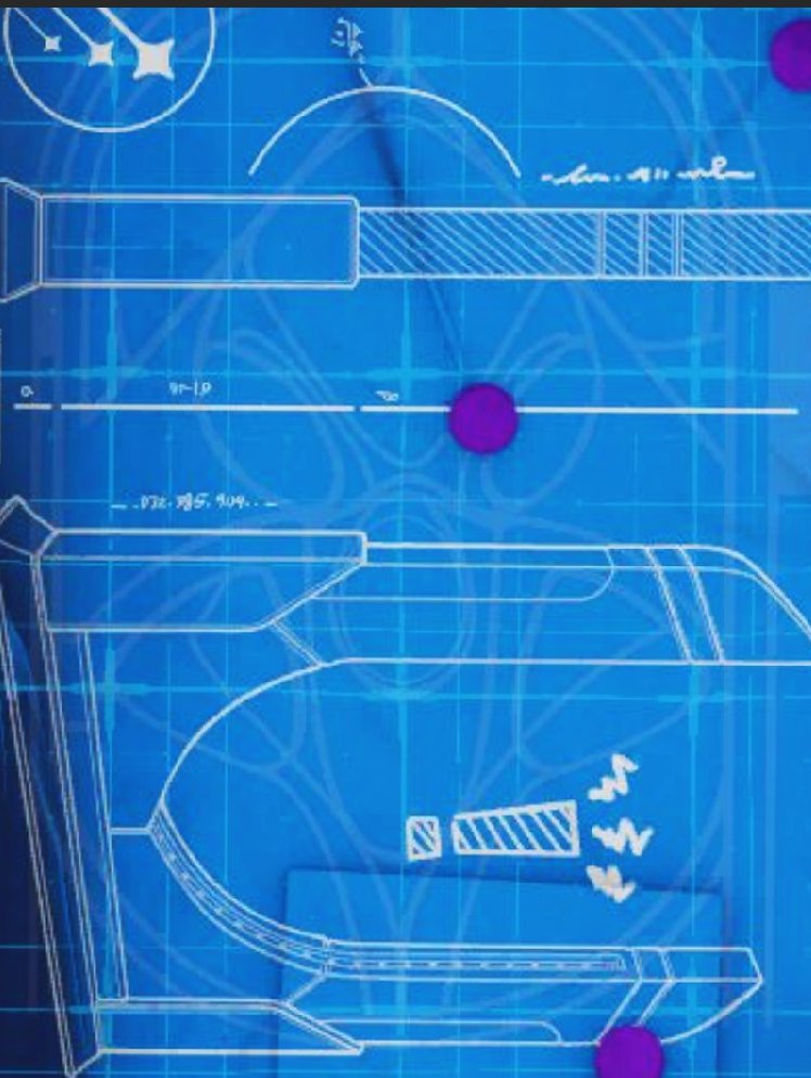 Rezztro's tweet image. I was taking a closer look at the Vault Portal blueprints, and is that supposed to be some face or logo behind the actual portal/structure or am I going crazy?
