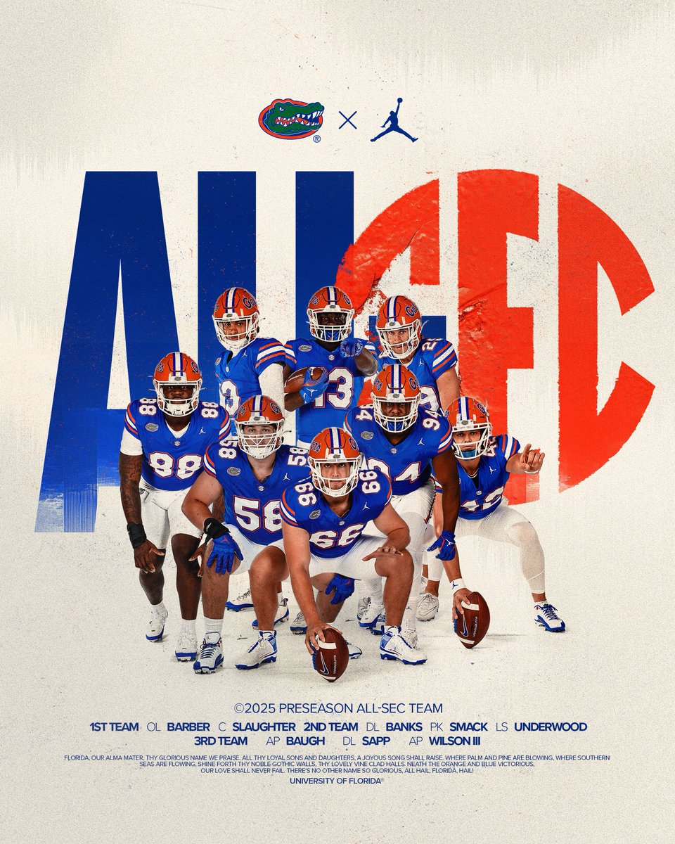 All-SEC Gators 🐊

🔗 bit.ly/4m57VJW