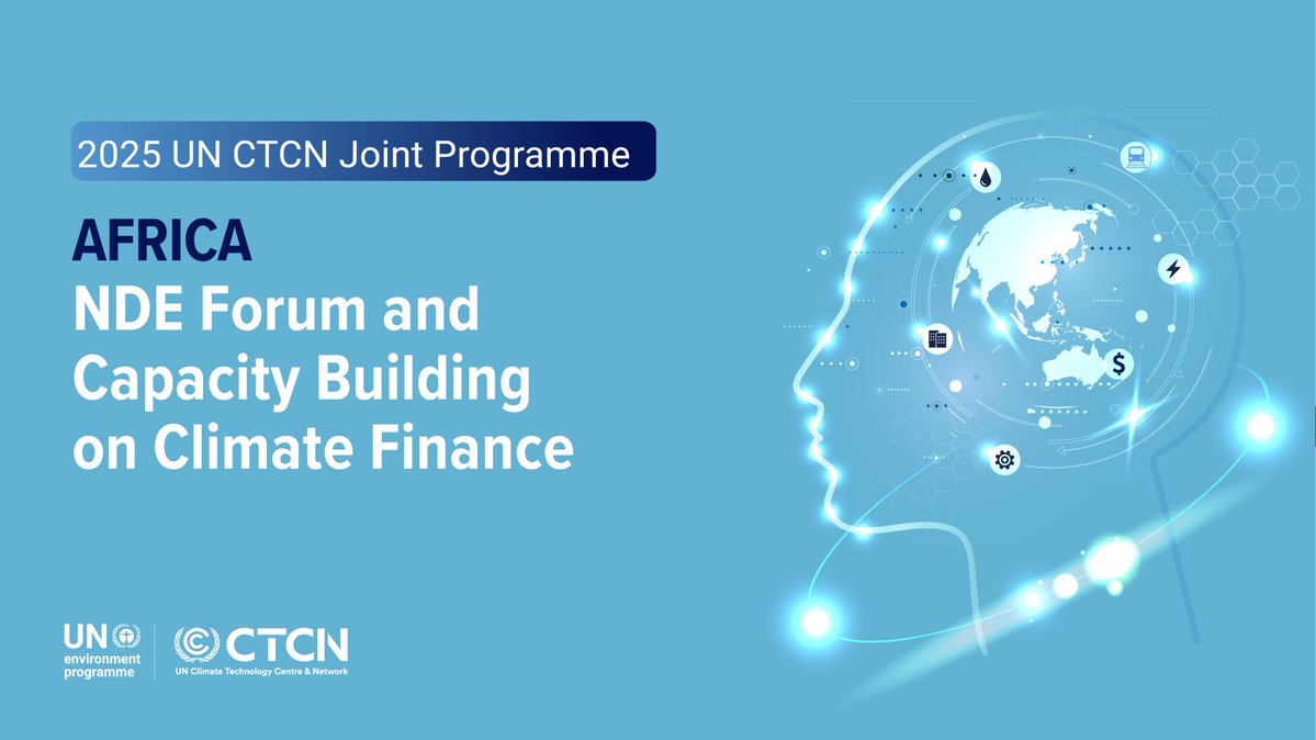 UNEP_Africa's tweet image. Africa NDE Forum 2025 | 21–25 July
Africa’s National Designated Entities (NDEs), experts & partners will gather to boost climate technology for adaptation & mitigation.
🔹 Tech + finance + innovation
🔹 Digital tools for resilience
🔹 Solutions for water, food, energy &…