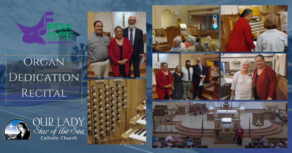 <a href="/FoxMusicHouse/">Fox Music House</a> was happy to witness in person the organ dedication concert at @ourladystarofthesea in North Myrtle Beach.
To watch the replay of the Organ Dedication concert, just click the link below 👇
bit.ly/4kMkNn5