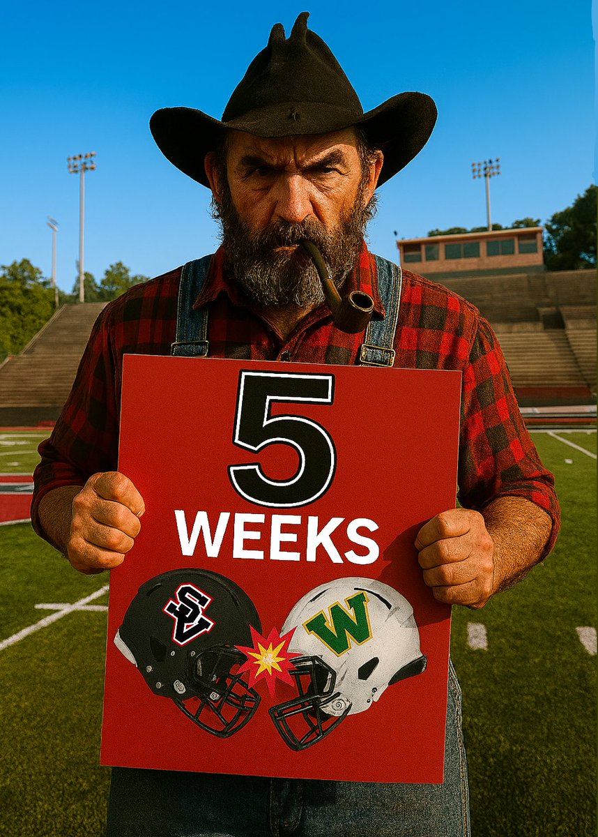svmounties's tweet image. Are you ready for some football? As of today, it's 5 weeks, or 35 days, until @WBRC Sideline, @WVUA23Sports Football Friday & when @ShadesValleyFB kicks off the 2025 season, & the @CoachBates7 era, on the road at @Woodlawn_FBโผ๏ธ #GoMounties๐ดโซ๐ #ACenturyOfMountieFootball
