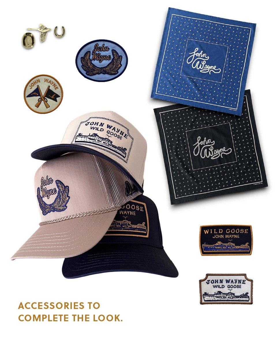 Step aboard the Wild Goose. 🌊

Our summer capsule, inspired by John Wayne’s time at sea, features tees by Dougie Mann, classic pennants, pins &amp; more—built for freedom, salt air &amp; summer days.

Shop now: bit.ly/44MWShm

#WildGooseFridays #GooseCrew #LiveLikeJohnWayne