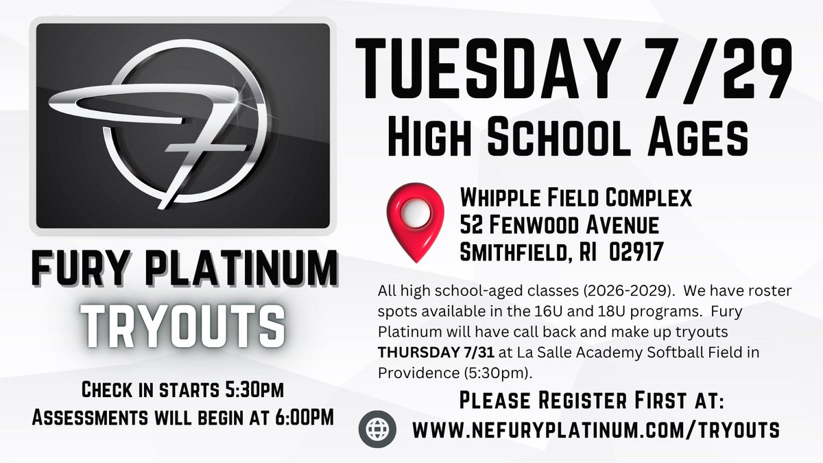 Fury Platinum 14U Peyton (@fpne14upeyton) on Twitter photo The 14U Peyton team will be competing in 16U next season. Register and attend the tryouts below. More dates and locations for August coming soon. If you register you will be emailed all pertinent info when it’s released. <a href="/FuryPlatinum/">FuryPlatinumSoftballClub</a> The 14U Peyton team will be competing in 16U next season. Register and attend the tryouts below. More dates and locations for August coming soon. If you register you will be emailed all pertinent info when it’s released. <a href="/FuryPlatinum/">FuryPlatinumSoftballClub</a>