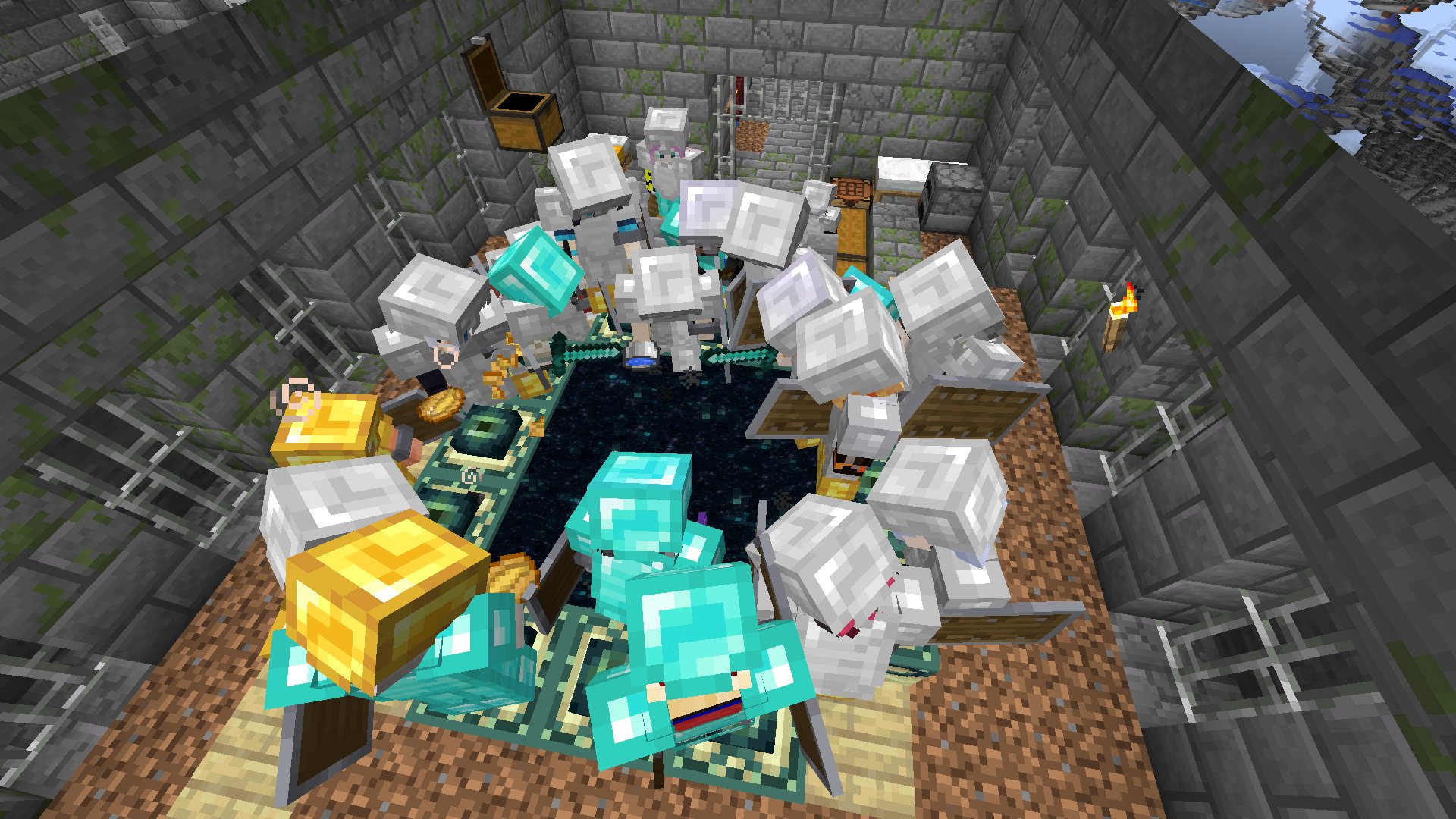 マインクラフト　 フルコンプ Pokokura #361] Ignore the bedrock!? The beacon is an