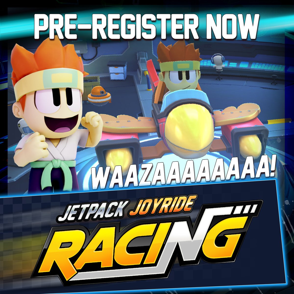 Halfbrick's tweet image. WAAZAAAAAAAAAAAAAA your way to victory! 
Jetpack Joyride Racing is available for 💥pre-registration💥 now!

Pre-reg now!🟧 halfbrick.link/PreRegJJR