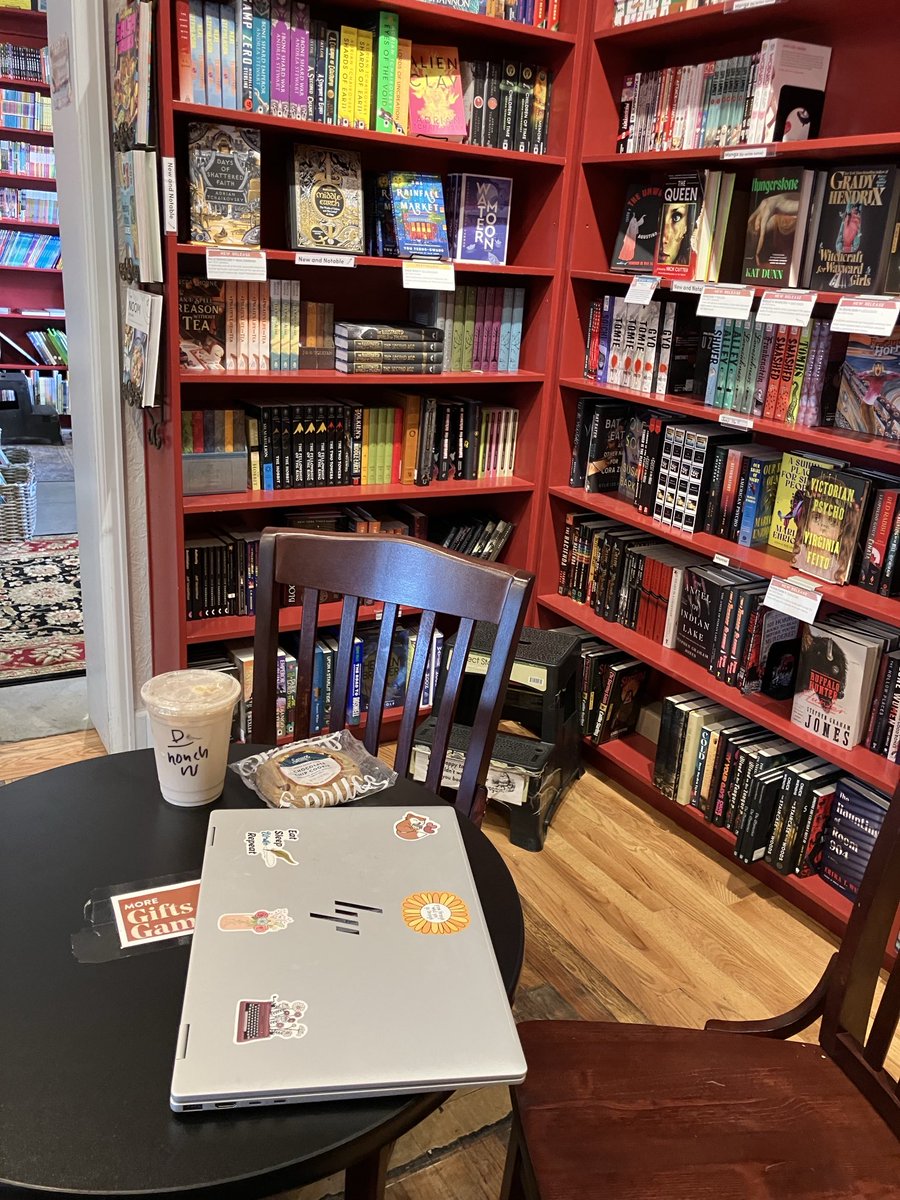 LetiziaWrites's tweet image. I promised myself a #writing date today so I’ve returned to The Read Queen, an #indie #bookstore in Lafayette. I only have an hour but I’m going to put it to good use. 🥰
#writingcommunity #writerslife