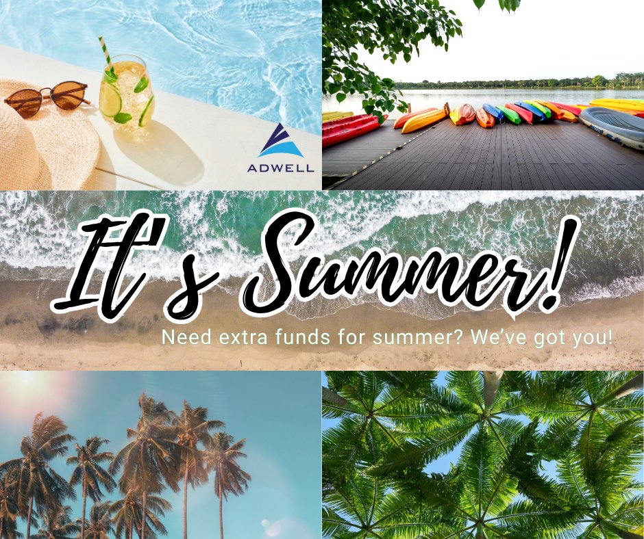 adwellFinancial's tweet image. 📷 Summer fun shouldn't wait!
Need help booking that last-minute vacation?
Adwell offers loans up to $7,000 to help you make it happen — without the stress.
📷Available in BC, AB, and ON
📷 Apply now:  admin@adwellfinancial.com
📷604-363-2333
#Adwell #personalloans #Everyone