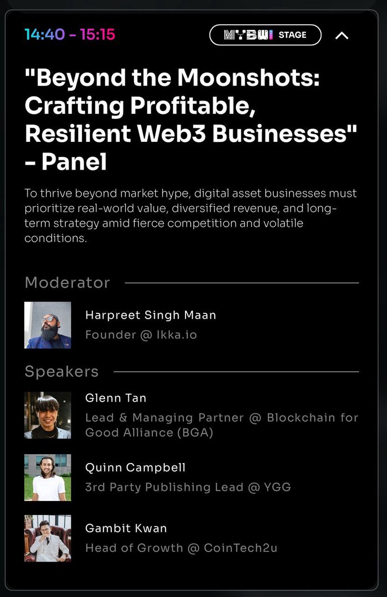 accessmalaysia's tweet image. 🎤 Catch Harpreet Singh Maan at #MYBW2025 as he shares insights on building profitable &amp;amp; resilient Web3 businesses 💼🚀

Beyond the hype it’s about real impact, sustainability &amp;amp; long-term growth.

#ACCESSBlockchain #Web3 #Innovation #BlockchainMalaysia