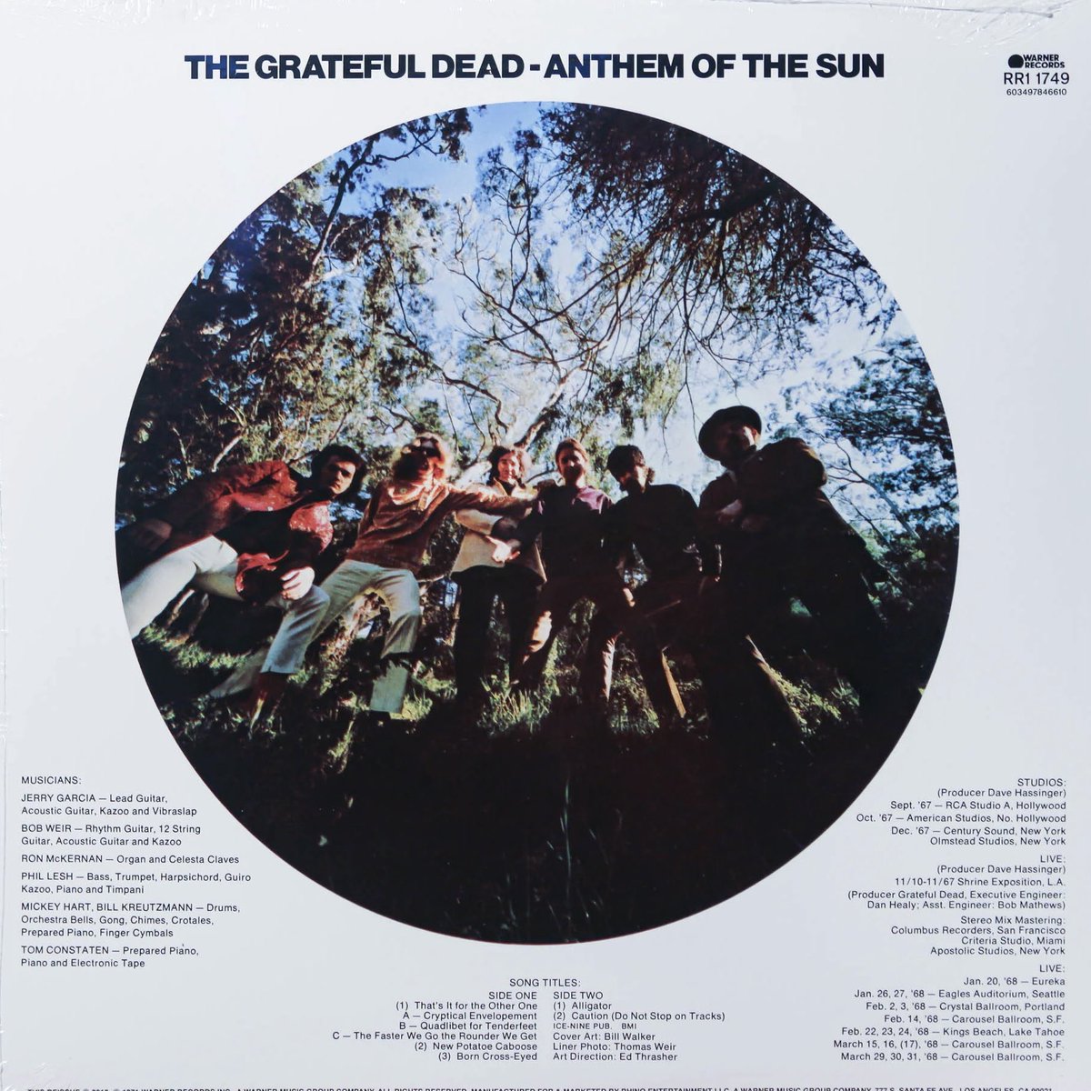 GratefulDead's tweet image. 57 years ago today, the Grateful Dead released Anthem of the Sun on Warner Bros. Records 🐲 The experimental album combined studio recordings with material from 17 different live shows, resulting in five tracks. The full lineup, including Tom Constanten and Mickey Hart, played a…