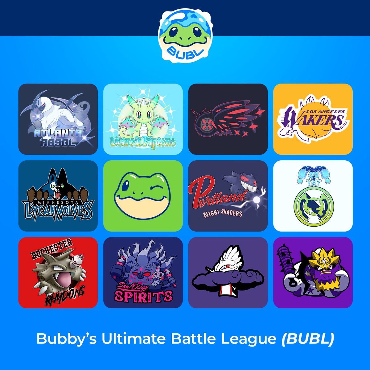 PlayMoreEsports's tweet image. Your official roster for BUBL Season 1! 🐸
The first videos…
Draft Analysis - Saturday, Aug 2
Week 1 Battles - Sunday, Aug 3
Seven weeks of battles & then playoffs, EVERY Sunday. Locked in until ZA.
Who are you hoping we face? 👀