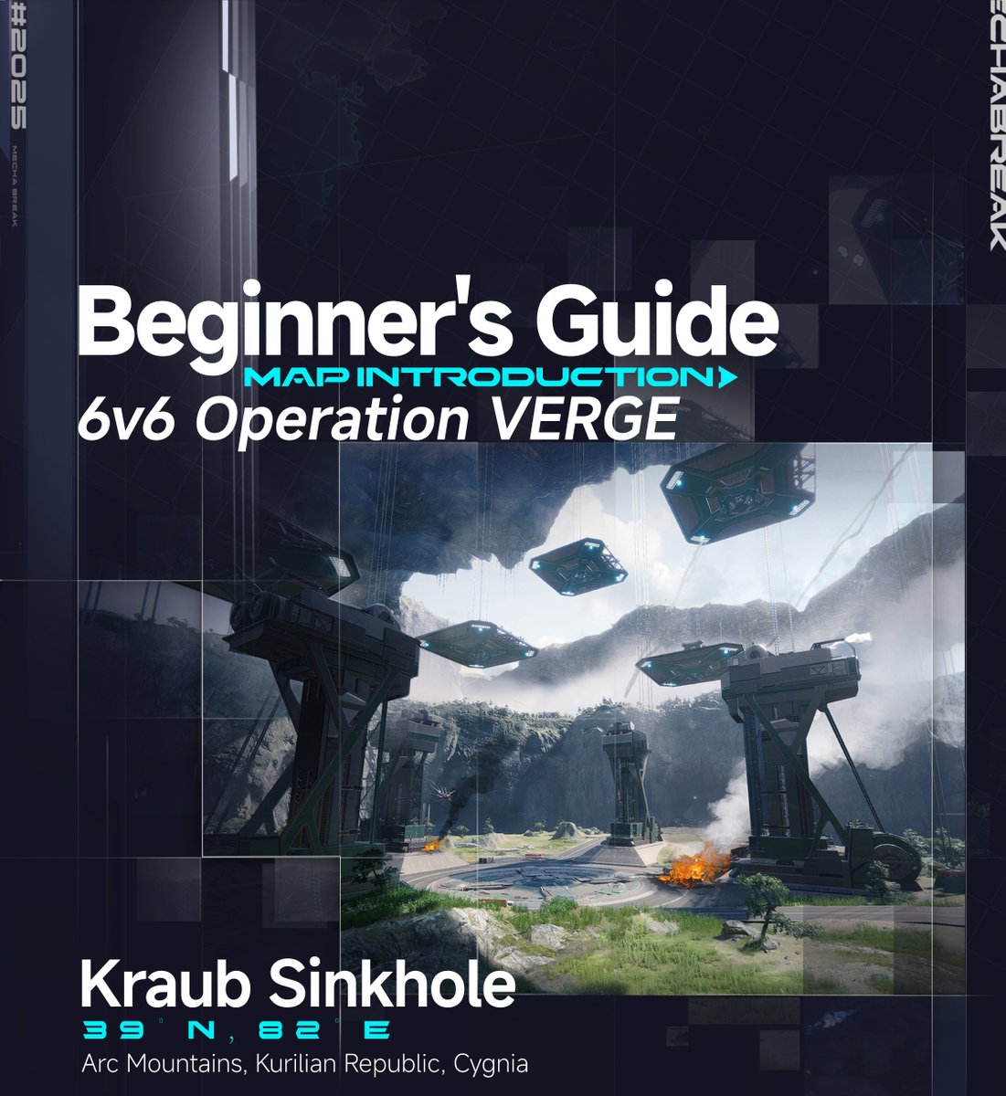 MechaBREAK's tweet image. Illegal mining operations in the Kraub Sinkhole are threatening the entire region, and now the perpetrators are trying to make a clean exit.
Get in there, and sieze the data nodes so Windrose Logistics can't hide their crimes!