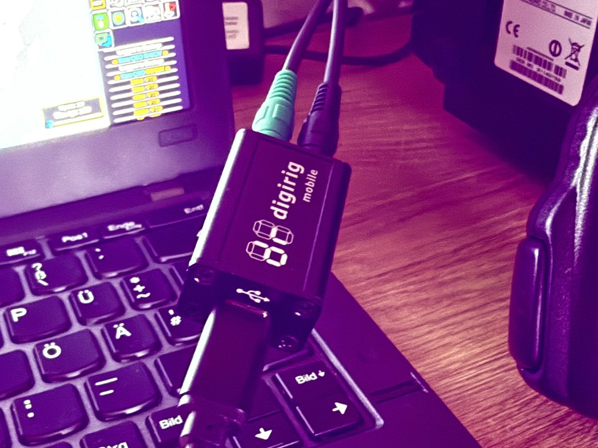 First test with the Digirig Mobile and the Yaesu FT-897. So far, it's going pretty well. 
#ft8 #Amateurfunk #hamradio