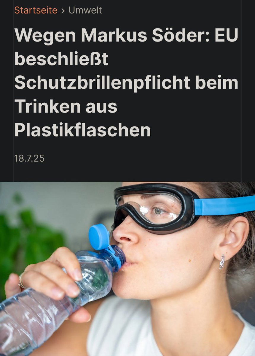 Lolilu33211390's tweet image. Super. Jetzt muss ich wegen dem unfähigen Vollhonk Schutzbrille tragen!
#Söder #CDU #AfD #Plastikdeckel