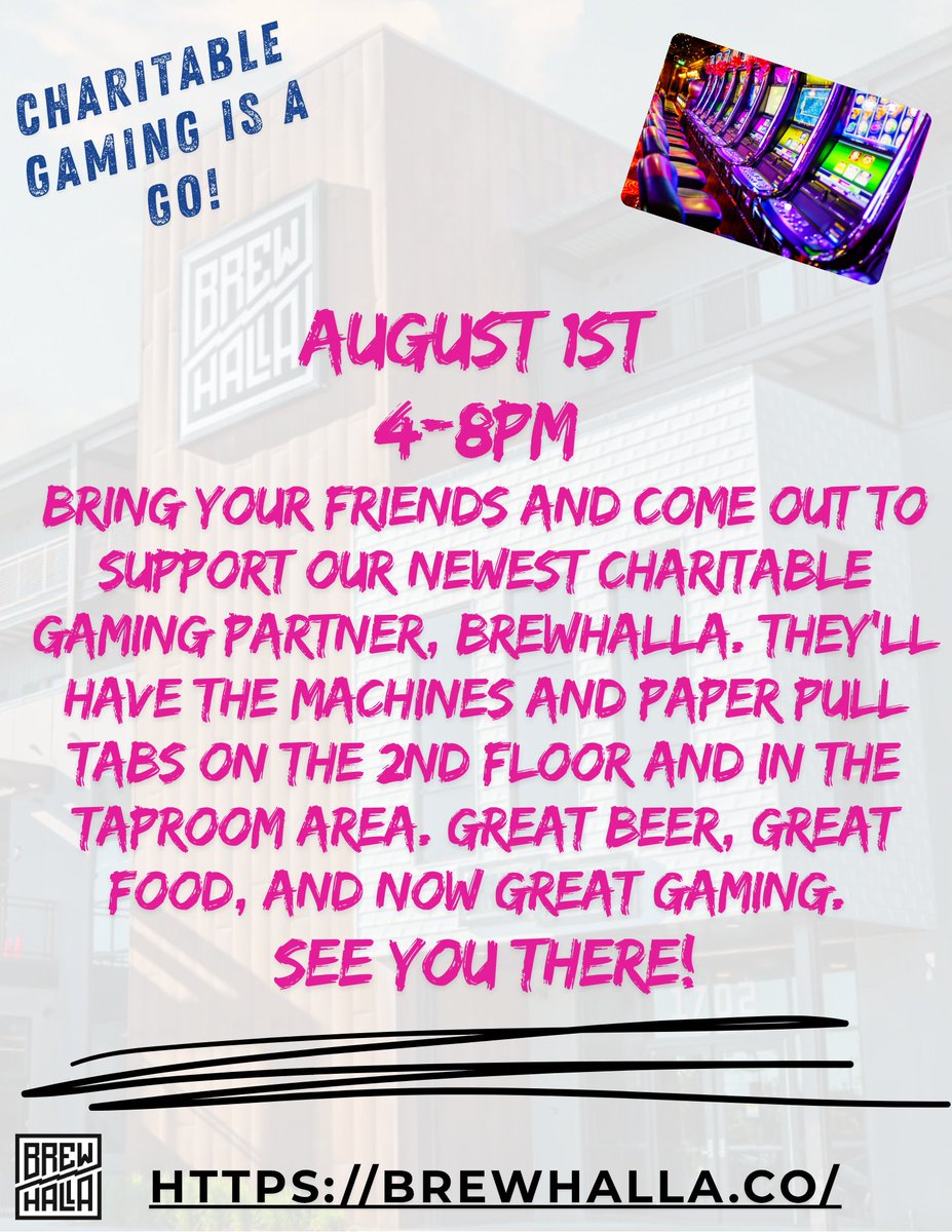 Throw on your Freeze gear and come out to Brewhalla! August 1st, Charitable Gaming here we go!