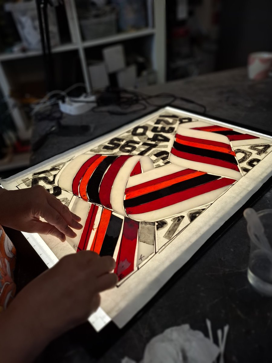 rdwglass's tweet image. Evening class stained glass project. TR. #stainedglass #glasgow #scotland