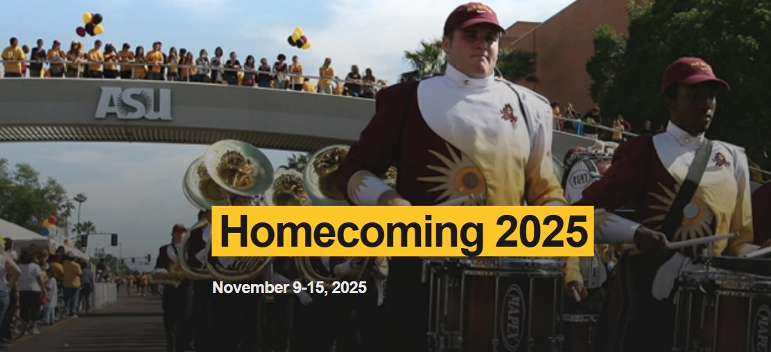 SunDevilTix's tweet image. ASU Homecoming 2025 - athletic events

🏐 @SunDevilVB Thursday vs Arizona
🏀 @SunDevilHoops Friday vs Gonzaga 
🏈 @ASUFootball Saturday vs West Virginia

Homecoming website: homecoming.asu.edu/home 

Tix website: sundeviltickets.com

#ForksUp /// #O2V