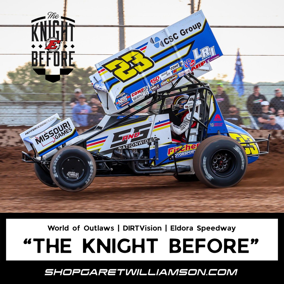 GWRacing_'s tweet image. Itโs ๐๐ผ๐พ๐๐ฟ๐ผ๐ at @EldoraSpeedwayโผ๏ธ
Coming off a strong run last night, the boys are ready to take on two more nights of racing here at โThe Big E!โ
๐๏ธ @WorldofOutlaws
โฑ๏ธ Hot Laps: ๐ฒ:๐ฏ๐ฌ๐ฃ๐ ๐๐ง
๐บ @DIRTVision
๐๐ฆ๐ณ๐ค๐ฉ๐ข๐ฏ๐ฅ๐ช๐ด๐ฆ ๐ต๐ณ๐ข๐ช๐ญ๐ฆ๐ณ ๐ธ๐ช๐ญ๐ญ ๐๐๐โฆ