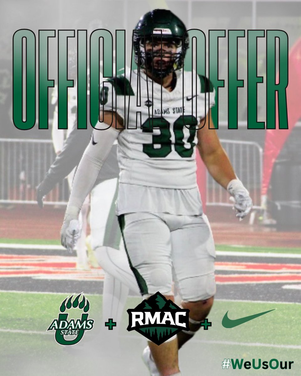 BLESSED TO RECIVE AN OFFER FROM <a href="/adamstateFB/">adamsstatefootball</a> ! Thank you <a href="/CoachGossageASU/">Coach Nick Gossage</a> <a href="/CoachGallasASU/">Coach Levi Gallas</a> 

<a href="/PalmerRidgeFB/">Palmer Ridge Football</a> <a href="/Coach_ZC/">Zach Carlton</a> <a href="/GroundupSP/">Mike B</a> <a href="/JBernstine/">jordan bernstine</a>