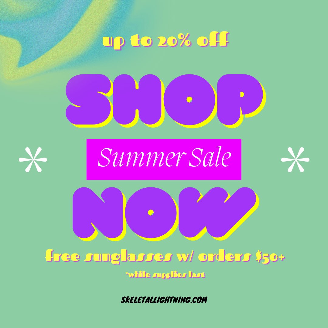 enjoy 20% off most things in our store! Use code HEATHUMIDITY at checkout to save. 🕶️

—&gt; skeletallightning.com/pages/year-end…