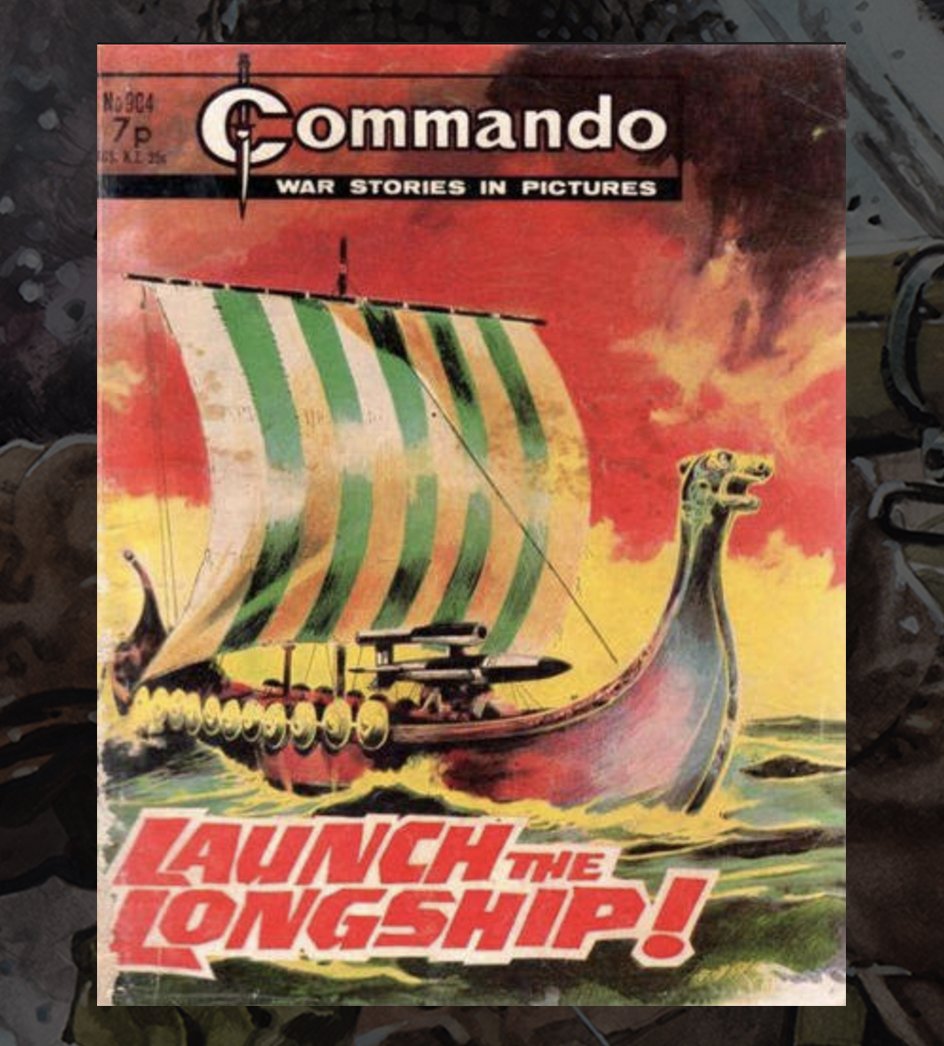 CommandoComic's tweet image. Flashback Friday!
Here’s what was on sale 50 years ago in 1975: No. 904 ‘Launch the Longship!’
Have you got any flashback issues you’d like to see? Let me know! – QM