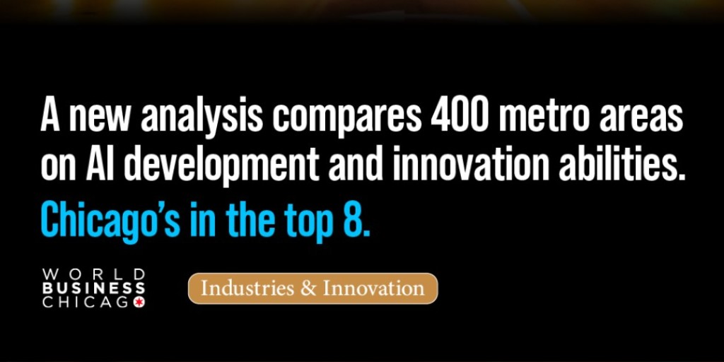 World Business Chicago (@worldbizchicago) on Twitter photo Chicago is ranked a top U.S. metro for AI by <a href="/BrookingsInst/">The Brookings Institution</a> — driven by talent, innovation & adoption.
✅ #3 for STEM grads
✅ Top 10 for AI patents + jobs
✅ HPC leadership via <a href="/argonne/">Argonne National Lab</a>
chicagobusiness.com/technology/chi… Chicago is ranked a top U.S. metro for AI by <a href="/BrookingsInst/">The Brookings Institution</a> — driven by talent, innovation & adoption.
✅ #3 for STEM grads
✅ Top 10 for AI patents + jobs
✅ HPC leadership via <a href="/argonne/">Argonne National Lab</a>
chicagobusiness.com/technology/chi…