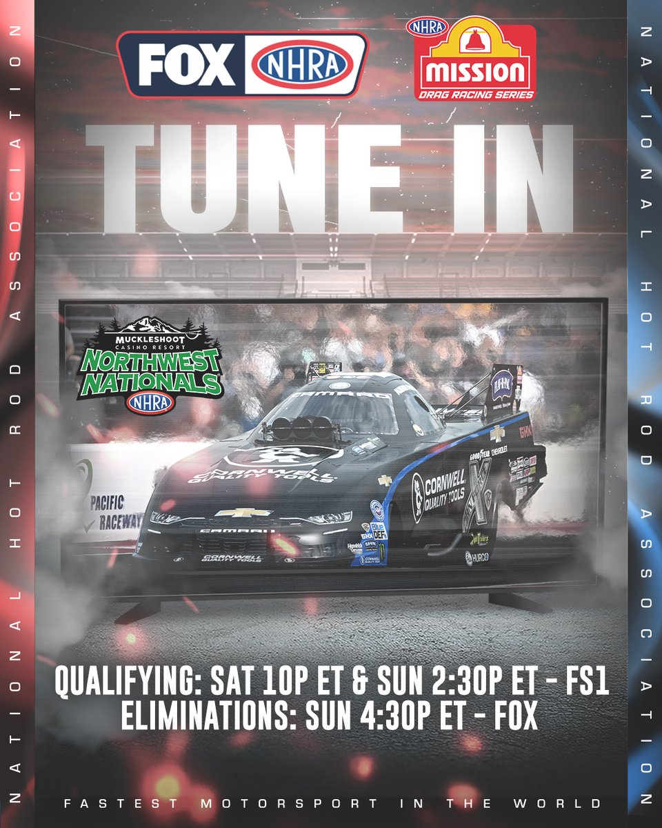 LVMotorSpeedway's tweet image. Nitro in the Northwest. 💨
Catch all the action from Pacific Raceway this weekend!
@NHRA | #NorthwestNats