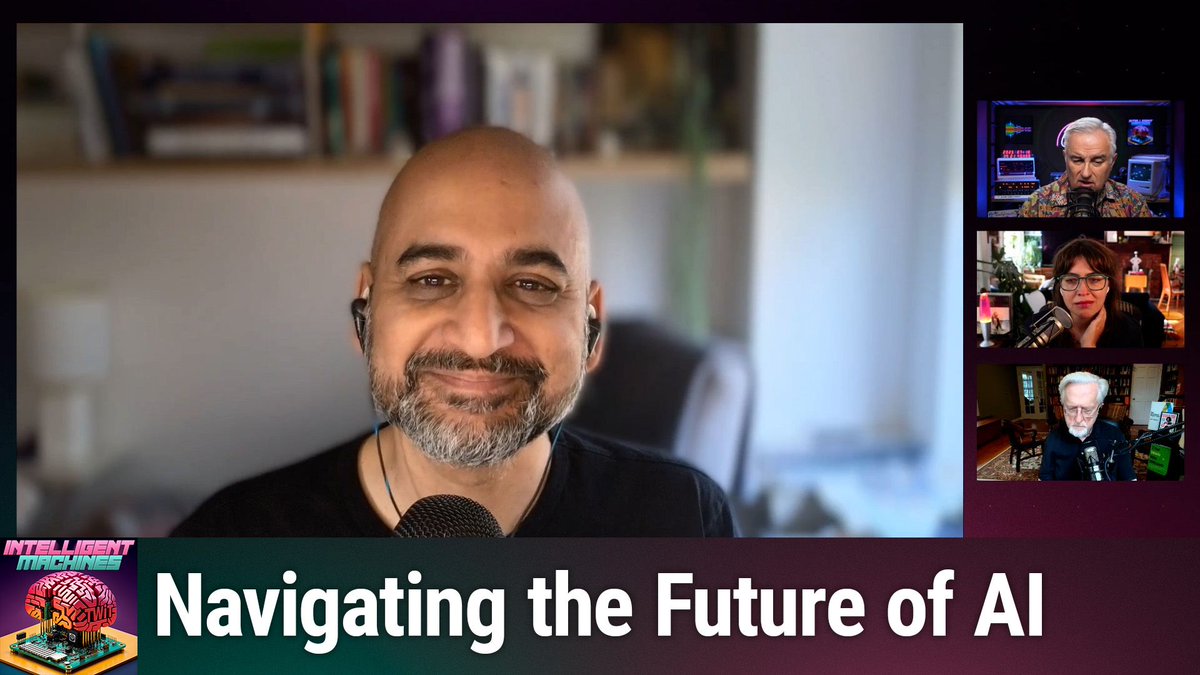 TWiT's tweet image. ❓ What's next for AI? eGirl Grok x Claude collab, Zuckerberg's superintelligence data centers, Meta's latest OpenAI hires, reflections on OpenAI & insights from @AnilDash, only on Intelligent Machines! ▶️ Download & subscribe: twit.tv/shows/intellig… #AI #Innovation