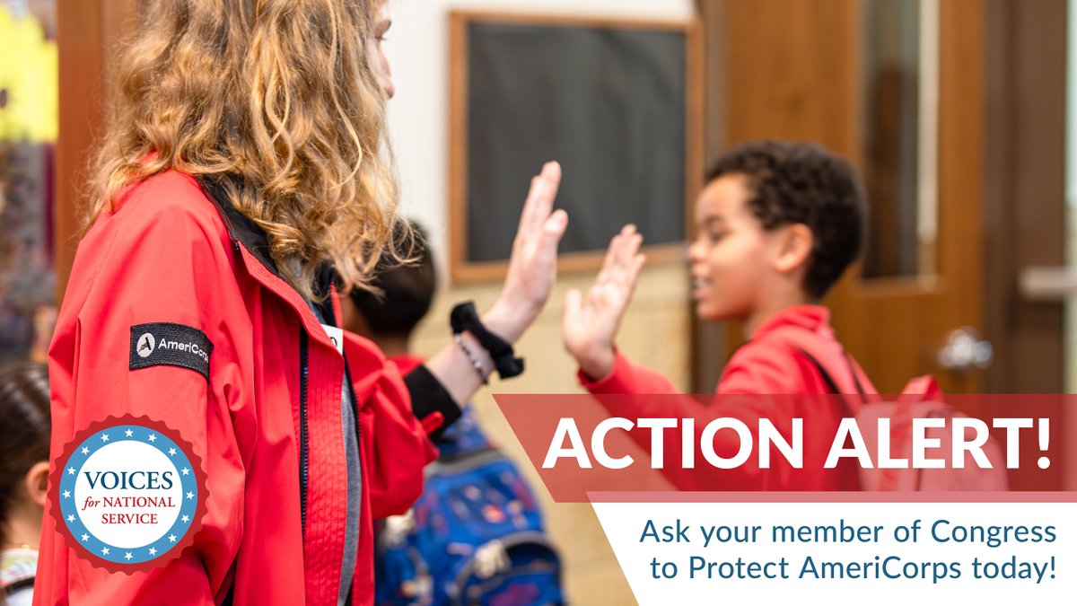 Voices4Service's tweet image. Thanks to you, nearly 100K emails were sent to Congress asking them to #Stand4Service. Despite this strong outpouring of support, @AmeriCorps is facing new threats. Take 2 mins to email Congress and urge your lawmakers to protect & invest in #AmeriCorps. Bit.ly/TakeActionAC