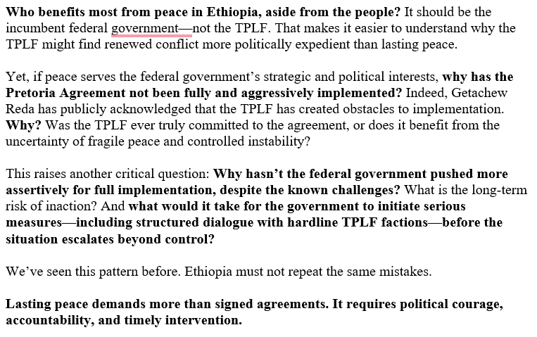 #Tigray: Is Ethiopia Heading Toward Another War? Critical Reflections
As concerns mount over the potential resumption of full-scale war in Tigray, it is vital to ask some difficult but necessary questions—particularly from the federal government’s perspective.