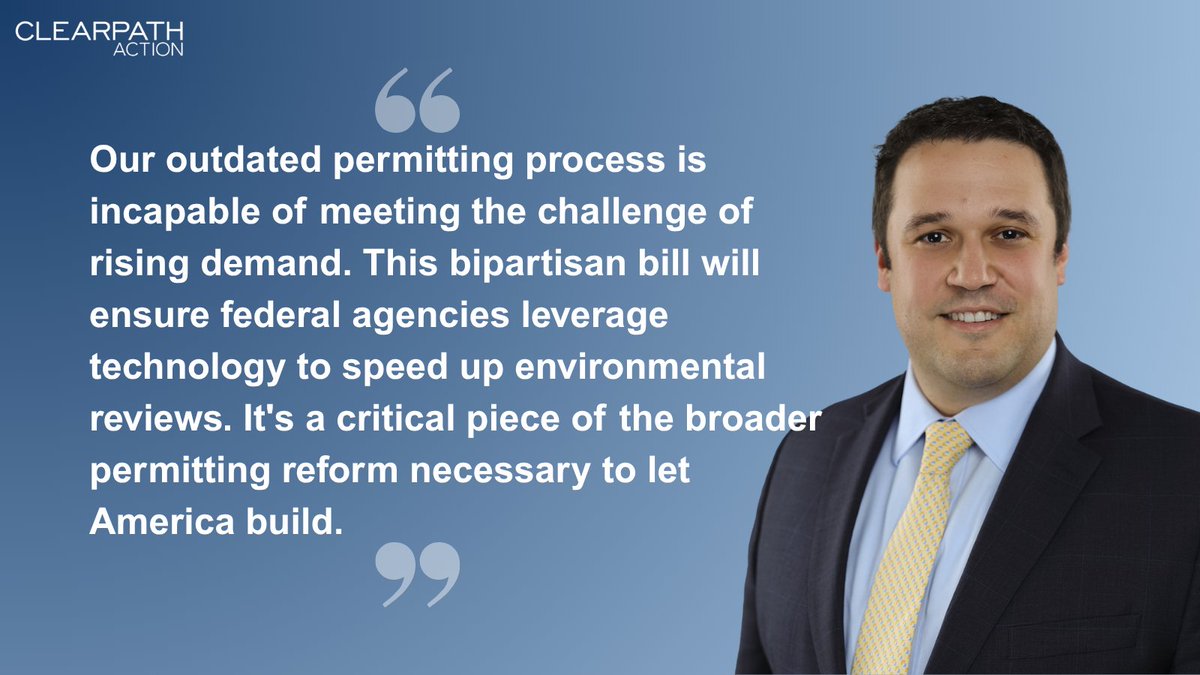 ClearPathAction's tweet image. We need to fix the permitting process to build energy projects in America. @RepDustyJohnson and @RepScottPeters' bipartisan ePermit Act will help modernize our broken system.