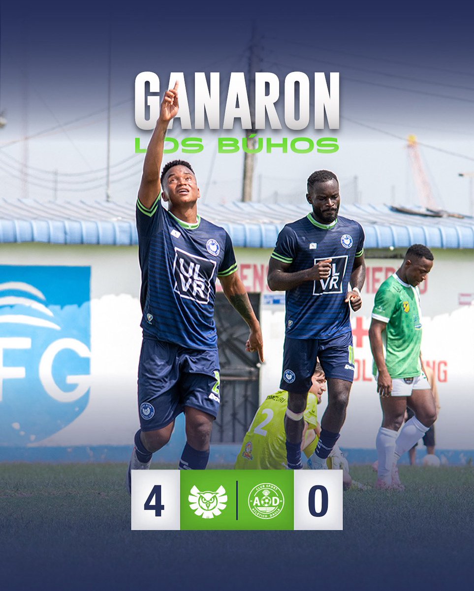 ¡VICTORIA DE LA BANDADA! 👏🏻🥳

Búhos 4️⃣ 🆚 0️⃣ Atl. Daule 

Goles ⤵️
- Luis Lastra ⚽️⚽️
- Kevin Quiñonez ⚽️
- Job Belizaire ⚽️

#VamosBúhos
#SomoloQueHacemos