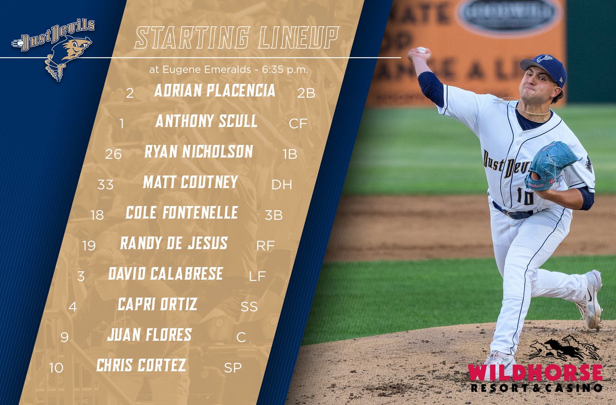 TC_DustDevils's tweet image. Did you have a good All-Star Break? We hope so...but break time is over.
Back to work tonight in Track Town USA.
Dust Devils Pregame Show: 6:15 p.m.
First pitch: 6:35 p.m.
Listen for free: tinyurl.com/tricitydustdev…