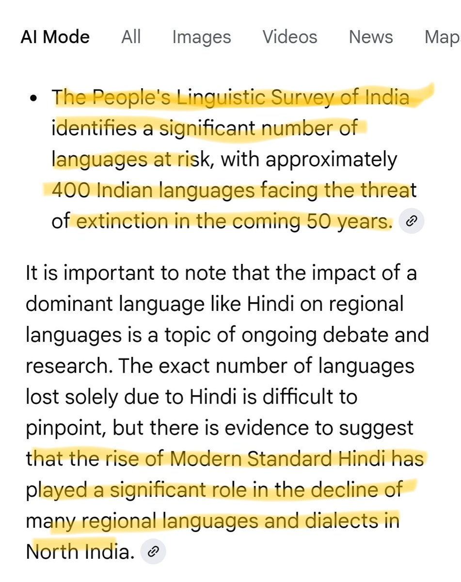 Santosh V Patil (@santoshpatilmns) on Twitter photo This is what the People's Linguistic Survey Of India, reports on the imposition of the #Hindi language.
The rise of modern hindi language has led to the decline of regional languages is what evidence shows.
<a href="/RajThackeray/">Raj Thackeray</a> saheb is pointing this out and trying to stop the decline This is what the People's Linguistic Survey Of India, reports on the imposition of the #Hindi language.
The rise of modern hindi language has led to the decline of regional languages is what evidence shows.
<a href="/RajThackeray/">Raj Thackeray</a> saheb is pointing this out and trying to stop the decline