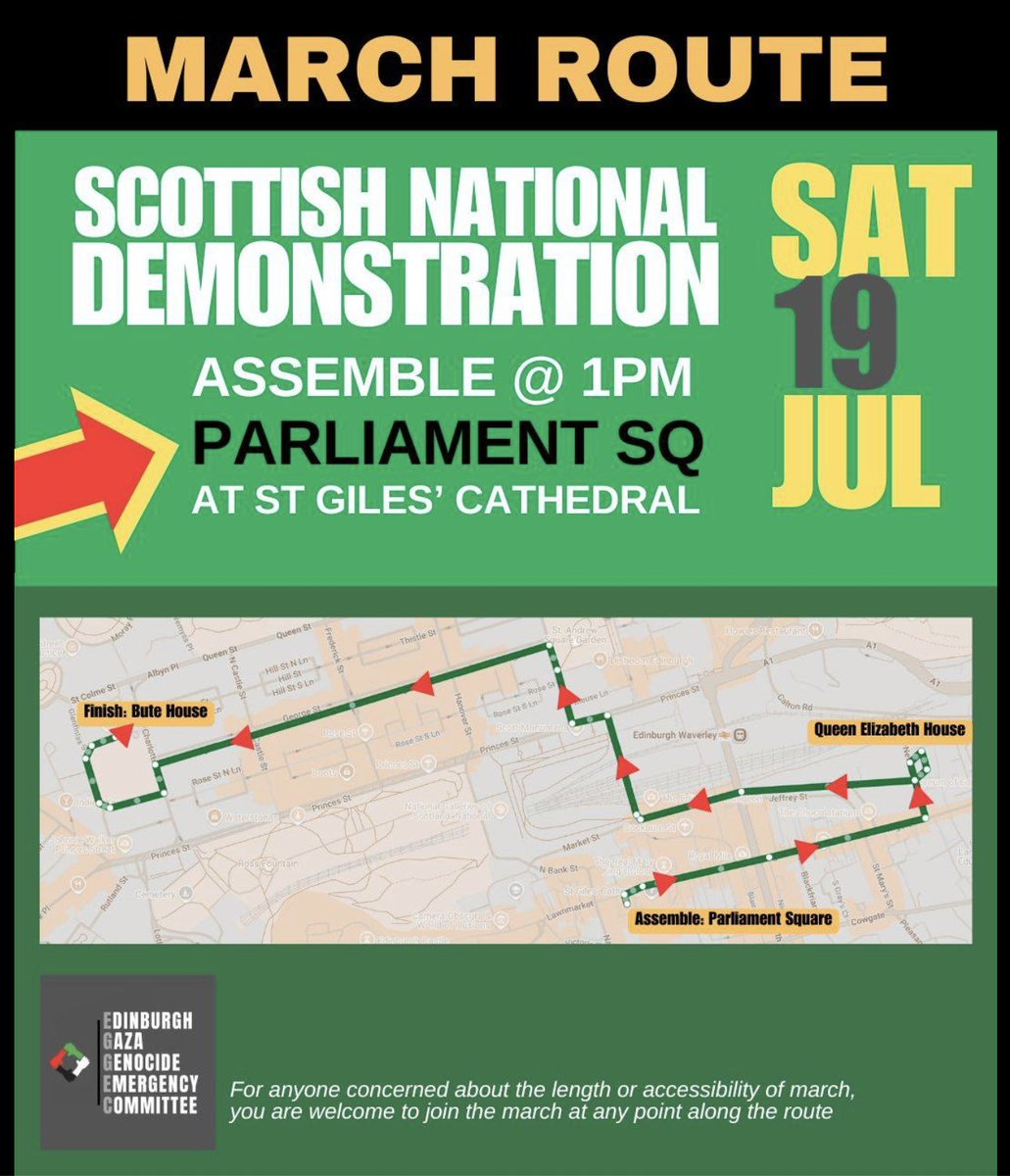 LesleyRiddoch's tweet image. There will be Palestinians protests tomorrow July 19th in London, Gandhi statue, Parliament Square, 1pm
Manchester, Gandhi statue, Cathedral Yard, 12pm
Edinburgh, Parliament Square by St Giles, 1 pm
Bristol, 1pm
Truro, 1am
Anywhere else in Scotland?
