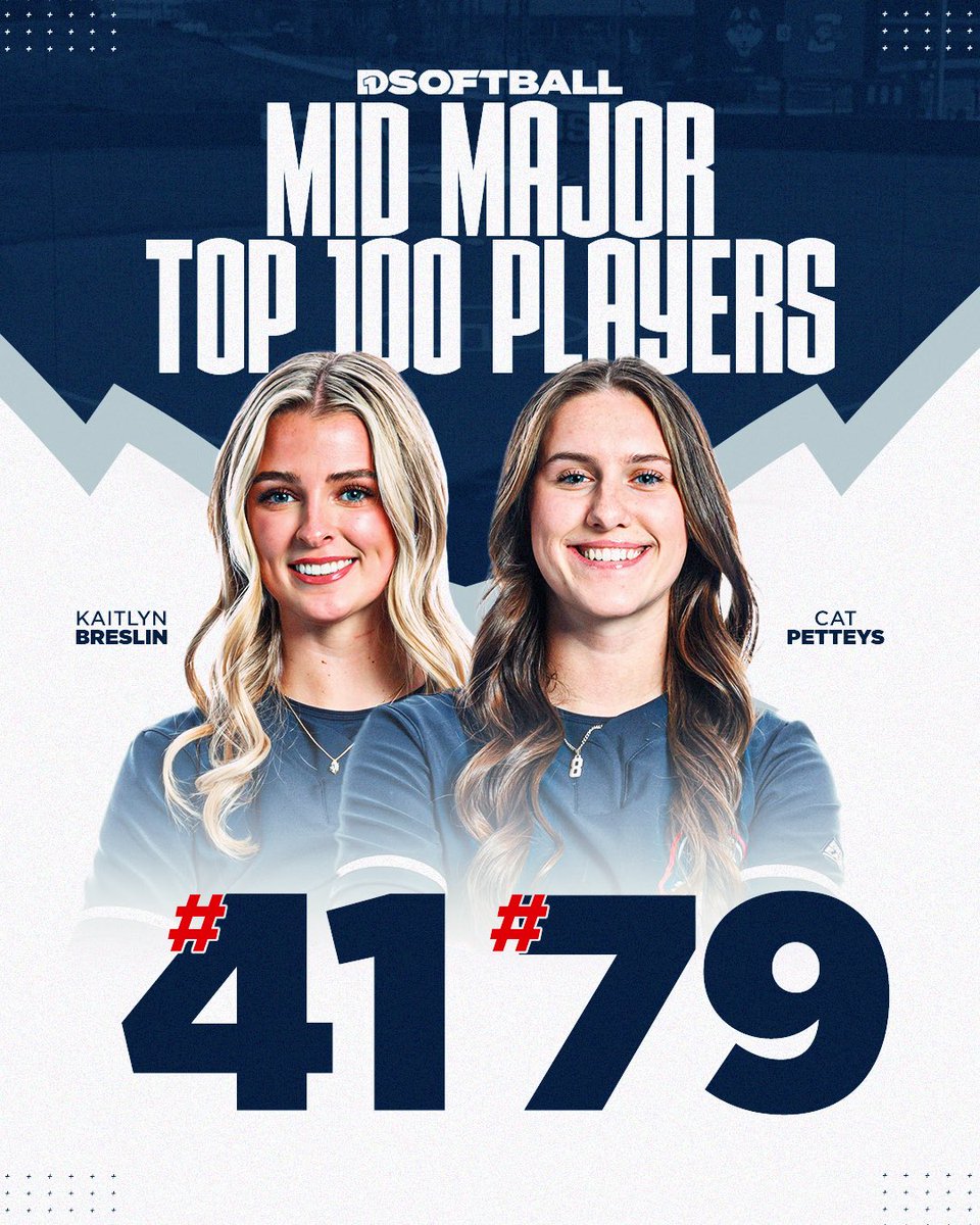 Two Huskies in the <a href="/D1Softball/">D1Softball</a> Mid Major Top 100 player rankings👀

#WEbeforeme