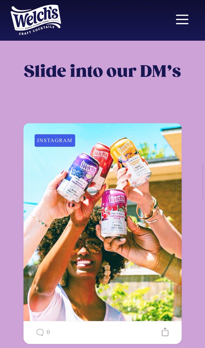Highlight of the week: I modeled for <a href="/Welchs/">Welch's</a> Cocktails &amp; ended up on the website! 🥳😍🍹🍇🍉🍍🫐