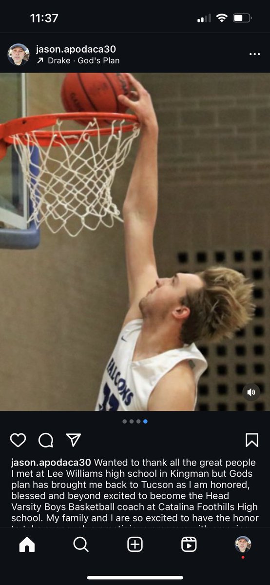 So blessed and honored to become the Head Varsity Boys Basketball coach at Catalina Foothills High school!  My family and I are so excited to take over at such a prestigious school and basketball program !Shout out to my assistant coaches and players along the way ! Go Falcons !