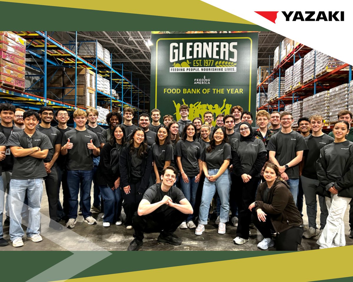 Making a Difference! 🌟
Over 30 #YazakiInterns at #GleanersFoodBank in Oak Park, MI, supported Gleaners’ mission to fight hunger in Southeast Michigan—showing teamwork, compassion, &amp; Yazaki’s commitment to #CommunityImpact 
👏 Thank you to all who participated! #YazakiCares