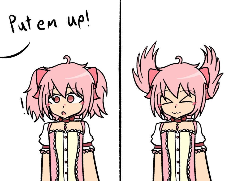 Rikashaymin's tweet image. that one snoopy comic as Madoka