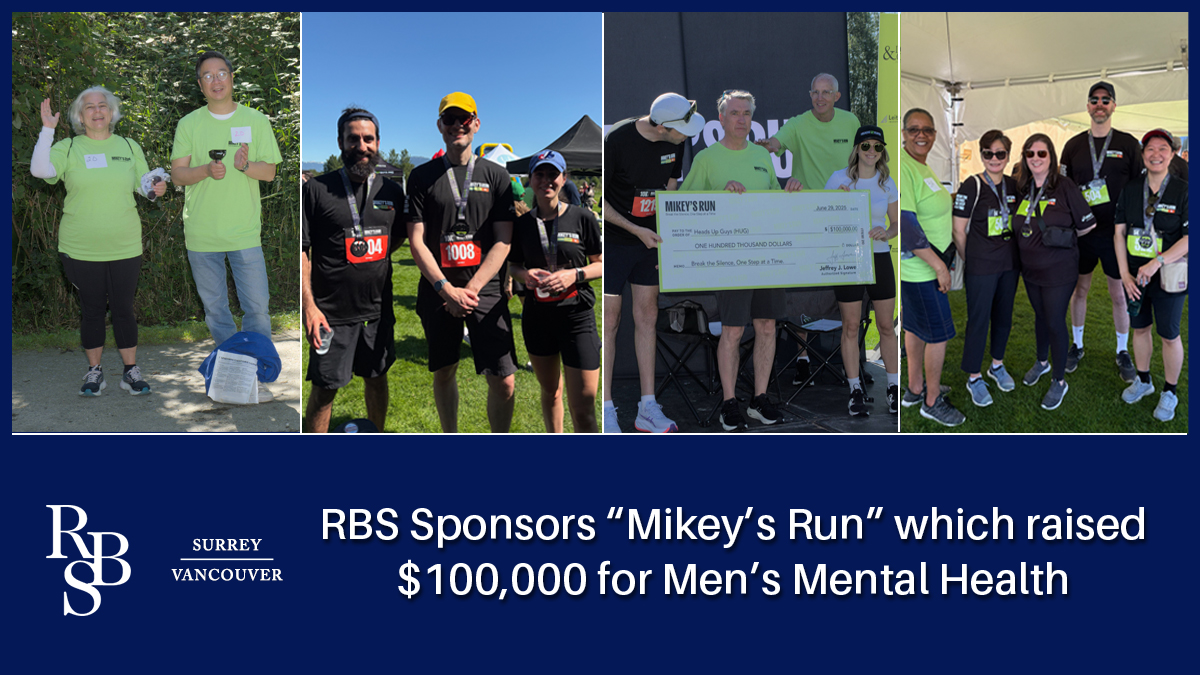 Firm members volunteered &amp; participated in "Mikey’s Run" in support of men's mental health awareness, raising $100,000 for HeadsUpGuys - a leading resource for men’s mental health. Learn more or access support: tinyurl.com/3bas4ztk #MikeysRun #Men’sMentalHealth #RBS